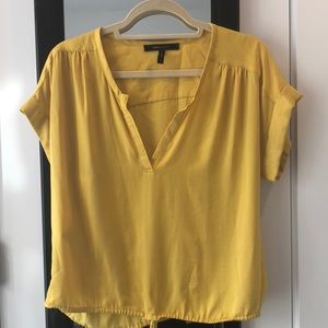 Yellow BCBG Drawstring Top